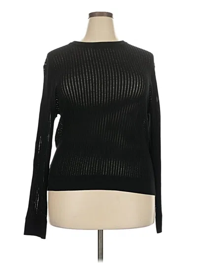Pre-owned Loft Versa Pullover Sweater In Black