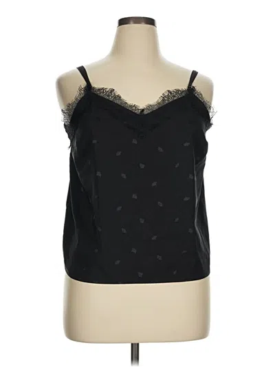 Pre-owned Loft Versa Sleeveless Blouse In Black