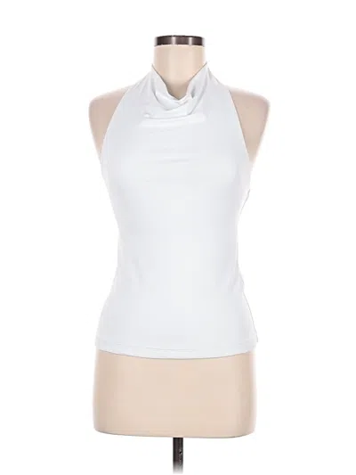 Pre-owned Loft Versa Sleeveless Top White Halter Neckline Tops