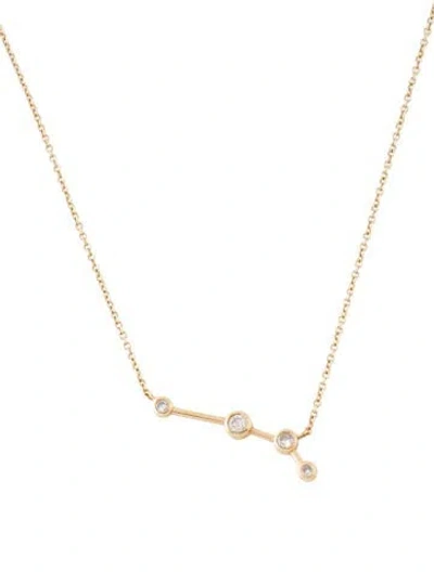 Pre-owned Logan Hollowell 14k Diamond Aries Constellation Station Necklace, 18" In Multi