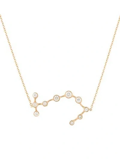 Pre-owned Logan Hollowell 14k Diamond Scorpio Constellation Pendant Necklace, 18" In Multi