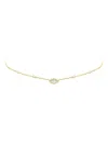 Logan Hollowell 14k Yellow Gold Angel Eye Diamond Choker In Gold