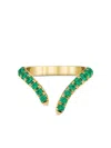 Logan Hollowell 14k Yellow Gold Tusk Emerald Ring In Gold