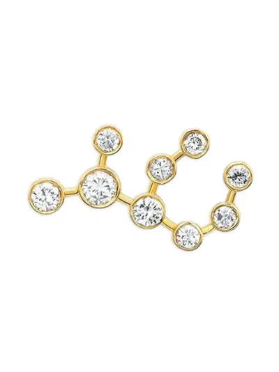 Logan Hollowell 14k Yellow Gold Virgo Diamonds Single Earring