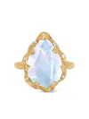 Logan Hollowell 14kt Gold Moonstone Diamond Ring In Gold