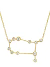 Logan Hollowell 14kt Yellow Gold Gemini Constellation Diamond Necklace In Gold