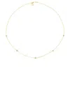 Logan Hollowell 5 Emerald Orbit Bezel Choker Necklace In Gold