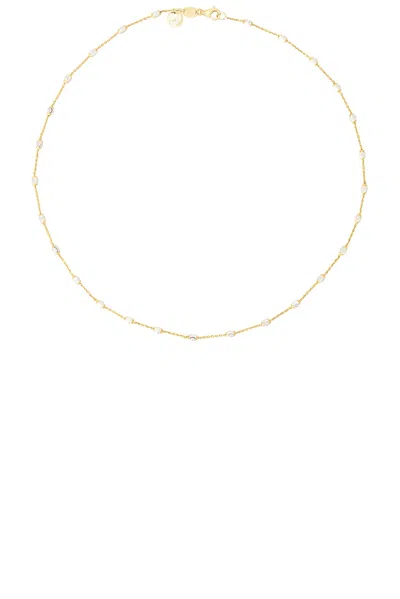Logan Hollowell Mooncut Choker Necklace In Gold