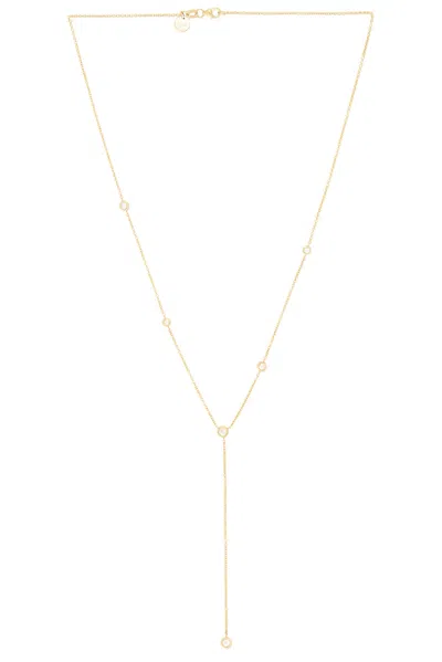 Logan Hollowell Moonstone Star Droplet Lariat Necklace In Gold