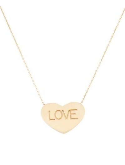 Pre-owned Logan Hollowell X Johnny Was Large Heart Of Gold Pendant Necklace, 16.25" In Multi