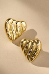 Logan Tay Bling Heart Stud Earrings In Gold