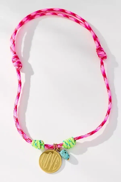 Logan Tay Dark Pink Love Rope Necklace