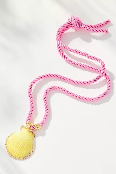 Logan Tay Pink Rope Shell Necklace