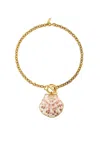 Logan Tay Women's Solana Necklace In Pink Shell In Gold