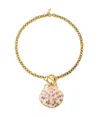 Logan Tay Women's Solana Necklace In Pink Shell In Gold