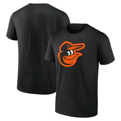 Logo Athletic Black Baltimore Orioles Official Logo T-shirt