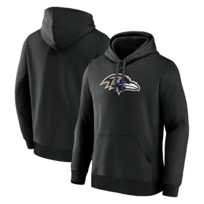 Logo Athletic Black Baltimore Ravens Primary Logo Hoodie