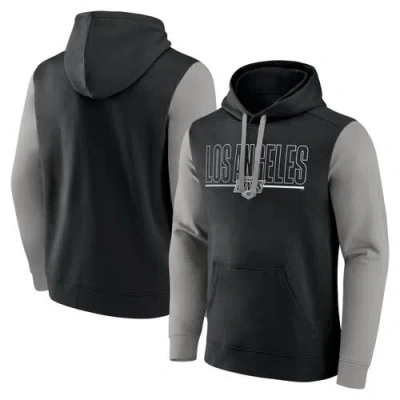 Logo Athletic Black Los Angeles Kings Deliver Fleece Pullover Hoodie In Multi