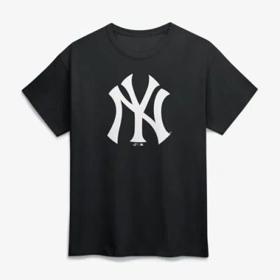 Logo Athletic Black New York Yankees Official Logo T-shirt