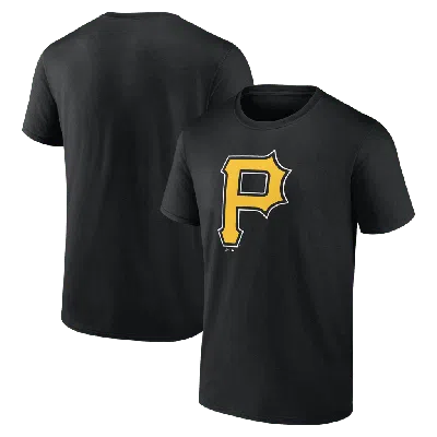 Logo Athletic Black Pittsburgh Pirates Official Logo T-shirt