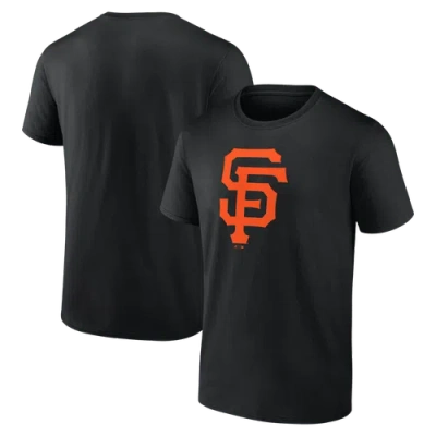 Logo Athletic Black San Francisco Giants Official Logo T-shirt