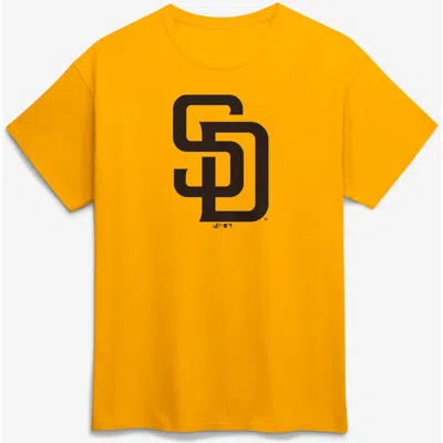 Logo Athletic Gold San Diego Padres Official Logo T-shirt In Yellow