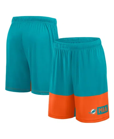 Logo Athletic Men's Aqua Miami Dolphins Best Of The Best Shorts In Blue