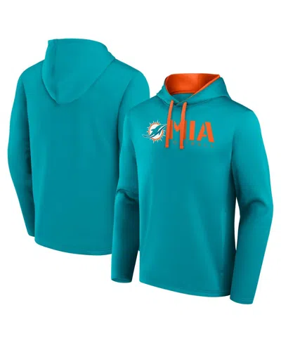 Logo Athletic Men's Aqua Miami Dolphins Head Start Pullover Hoodie In Blue