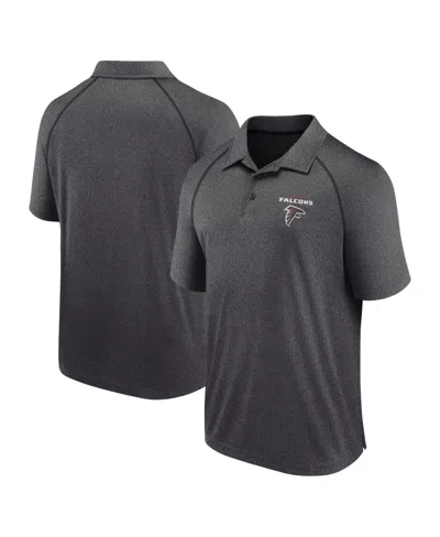 Logo Athletic Men's Atlanta Falcons Making Waves Raglan-sleeve Polo Shirt In Heather Charcoal