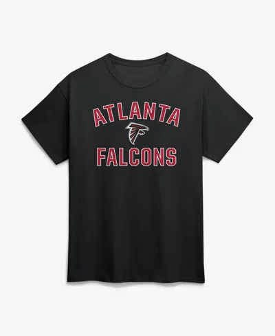 Logo Athletic Men's Atlanta Falcons Victory Arch Crewneck Classic Fit T-shirt In Black