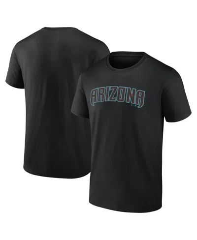 Logo Athletic Men's Black Arizona Diamondbacks Wordmark T-shirt