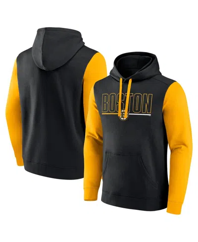Logo Athletic Men's Black Boston Bruins Deliver Fleece Pullover Hoodie
