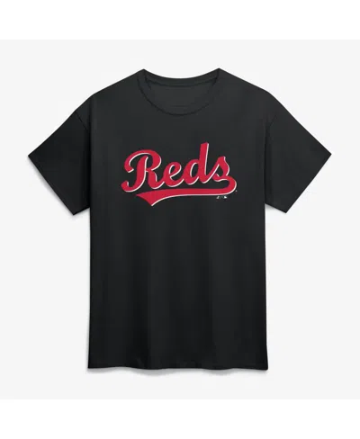 Logo Athletic Men's Black Cincinnati Reds Wordmark T-shirt