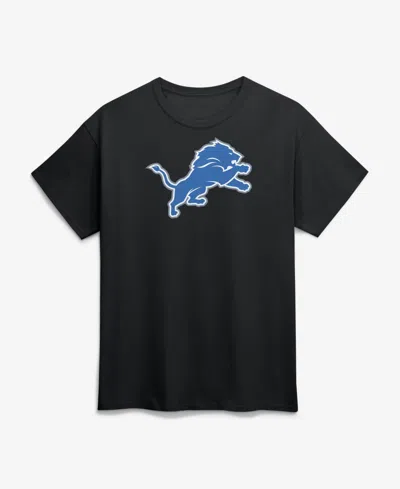 Logo Athletic Men's Black Detroit Lions Primary Logo T-shirt