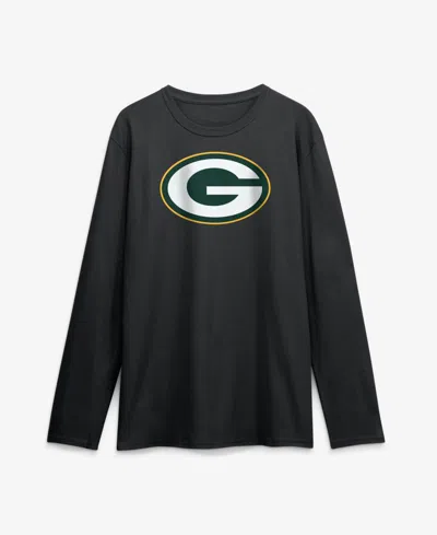 Logo Athletic Men's Black Green Bay Packers Primary Logo Long Sleeve T-shirt