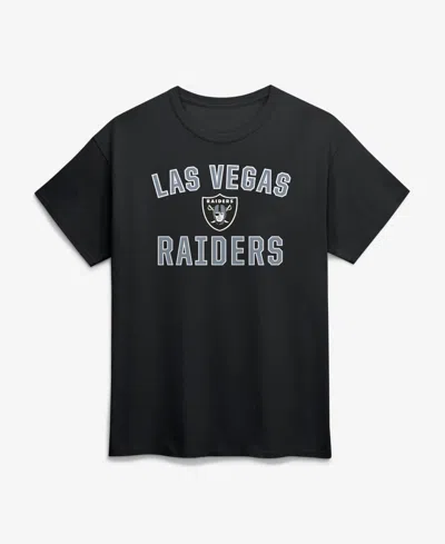 Logo Athletic Men's Black Las Vegas Raiders Cotton Victory Arch T-shirt