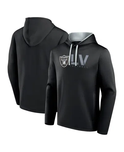 Logo Athletic Men's Black Las Vegas Raiders Head Start Pullover Hoodie