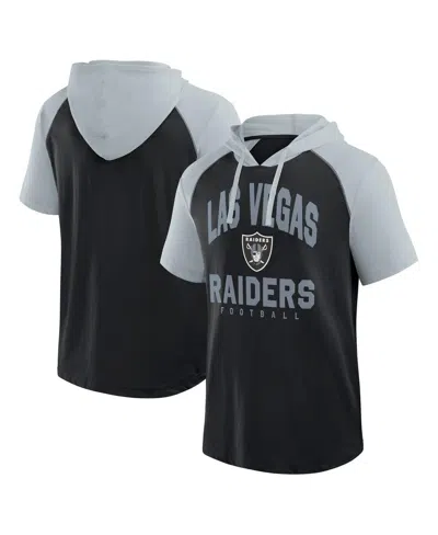 Logo Athletic Men's Black Las Vegas Raiders Prime Hoodie T-shirt