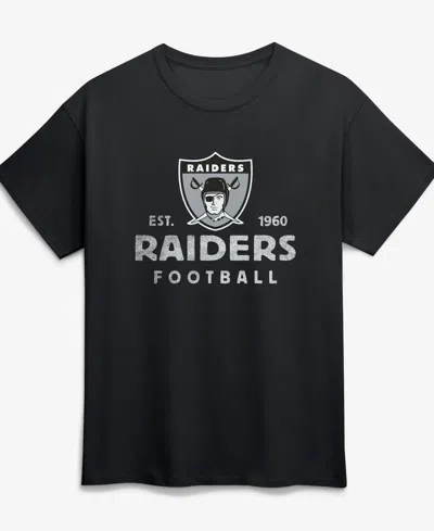 Logo Athletic Men's Black Las Vegas Raiders Vintage Arch T-shirt