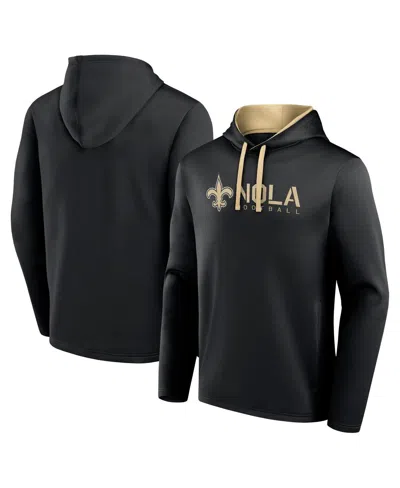 Logo Athletic Men's Black New Orleans Saints Head Start Pullover Hoodie