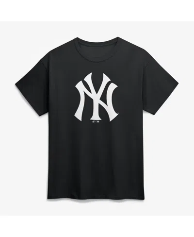 Logo Athletic Black New York Yankees Official Logo T-shirt