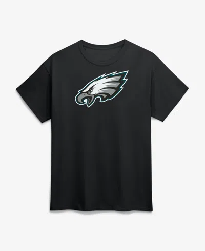 Logo Athletic Men's Black Philadelphia Eagles Primary Logo T-shirt