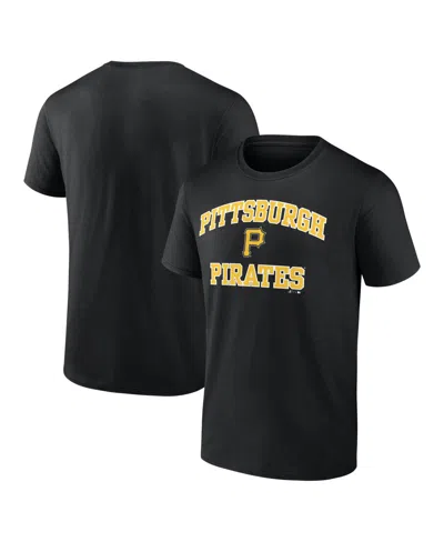 Logo Athletic Men's Black Pittsburgh Pirates Heart And Soul T-shirt