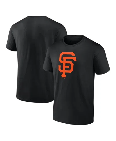 Logo Athletic Men's Black San Francisco Giants Logo T-shirt