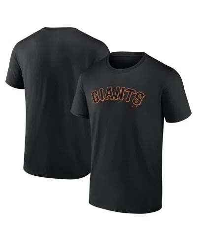 Logo Athletic Men's Black San Francisco Giants Wordmark T-shirt