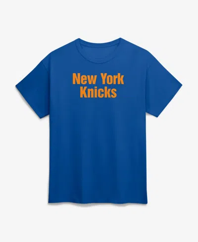 Logo Athletic Men's Blue New York Knicks Wordmark T-shirt
