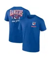 Logo Athletic Men's Blue New York Rangers Never Over T-shirt In Blue
