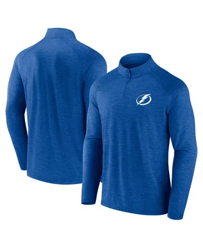 Logo Athletic Men's Blue Tampa Bay Lightning Head-to-head Raglan Quarter-zip Top