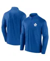 Logo Athletic Men's Blue Toronto Maple Leaf's Head-to-head Raglan Quarter-zip Sweatshirt
