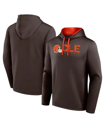 Logo Athletic Men's Brown Cleveland Browns Head Start Pullover Hoodie